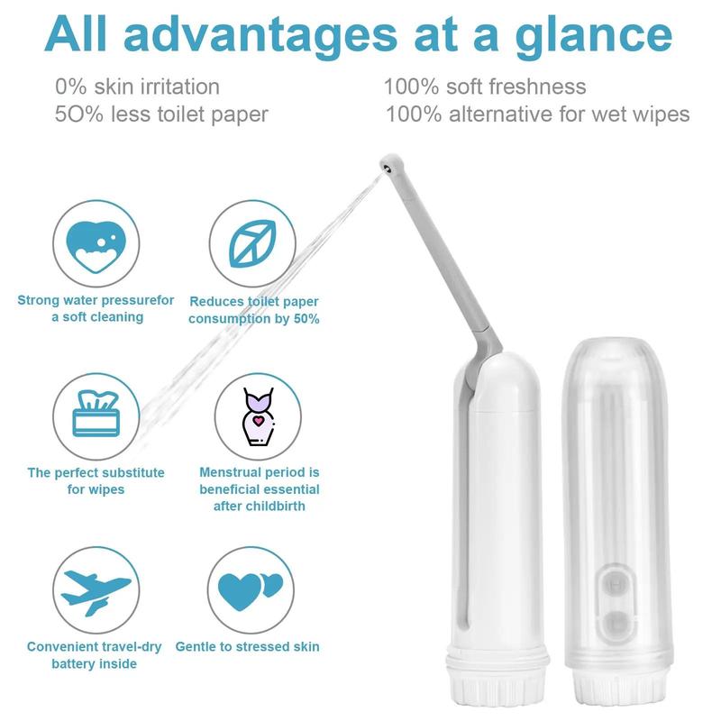 Portable Modern Water Bidet, 1 Count Foldable Personal Travel Bidet with 2 Pressure Option, Bathroom Accessories Electric Sprayer Toilet for Reduces Toilet Paper Usage By 50%/soothing Postpartum Care/perineal & Hemmoroid Treatment, Hygiene Products 4