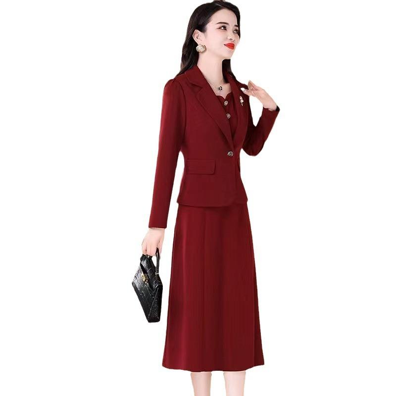 Váy Phù Hợp Với, Thích Hợp Cho Mùa Thu Và Mùa Đông, Thanh Lịch Và Bó Sát, Thích Hợp Cho Tiệc Cưới Và Bữa Tiệc, Áo Khoác Phù Hợp Với Bánh Mì Nướng, Bộ Đồ Hai Mảnh Nữ 4