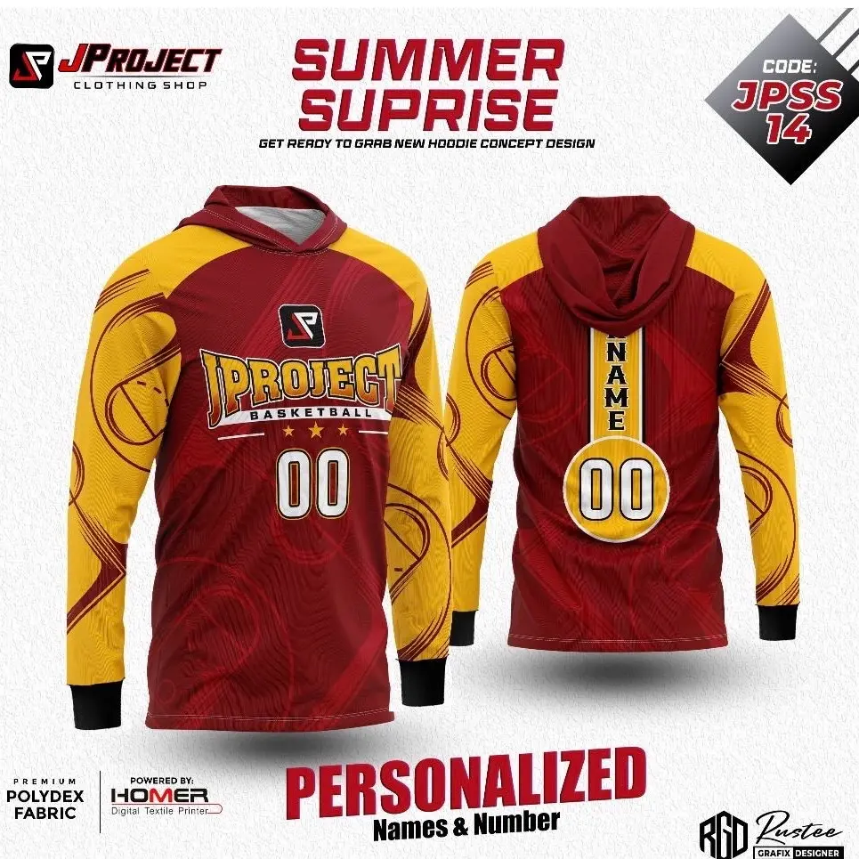 JPROJECT FULLY SUBLIMATION PERSONALIZE HOODIE PULLOVER FREE TEAM NAME,SURNAME AND NUMBER CODE JPSS