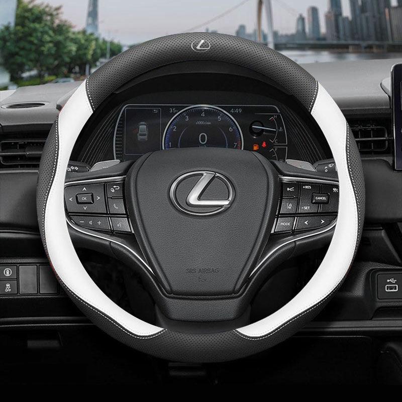 Product Introduction of New breathable triangular genuine leather, suitable for all seasons, suitable for Lexus cars Lexus IS250 IS300 RX330 RX350 NX RX rx300 gs300 ES LS IST steering wheel cover universal 38cm size 6