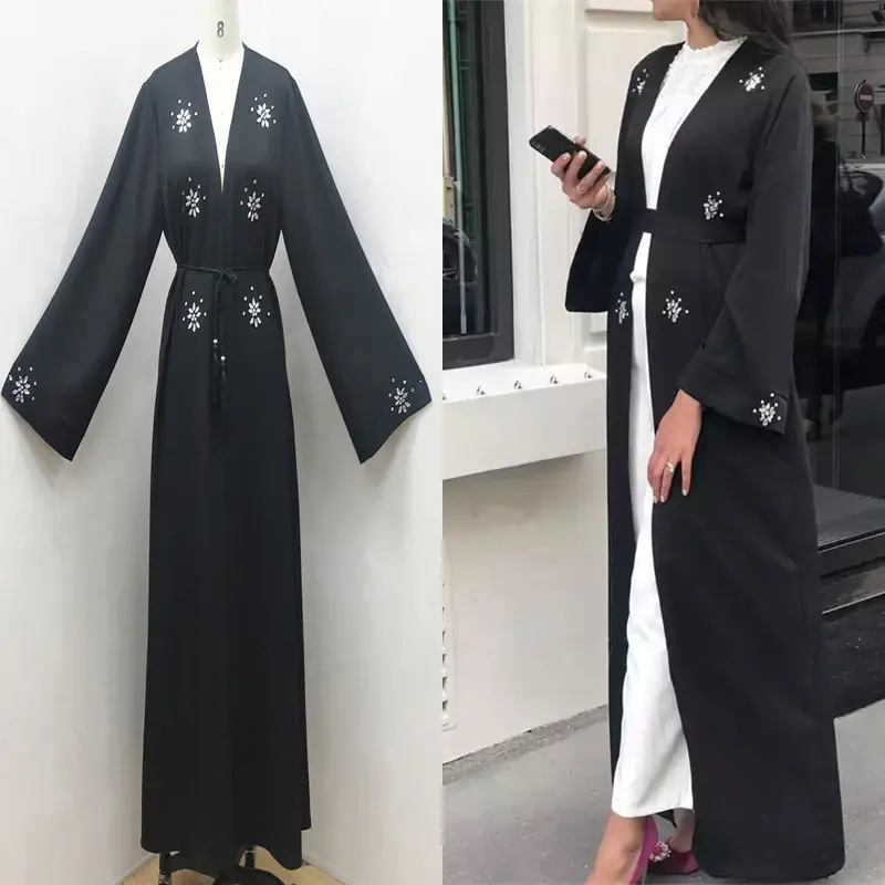 Women's Cardigan Robe Saudi Middle East Turkey Diamond-encrusted  Robe