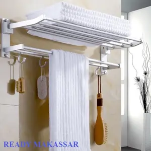 TEMPAT HANDUK / TOWEL HANGER / Rak Gantungan Handuk Dinding Bahan Alumunium ANTI KARAT