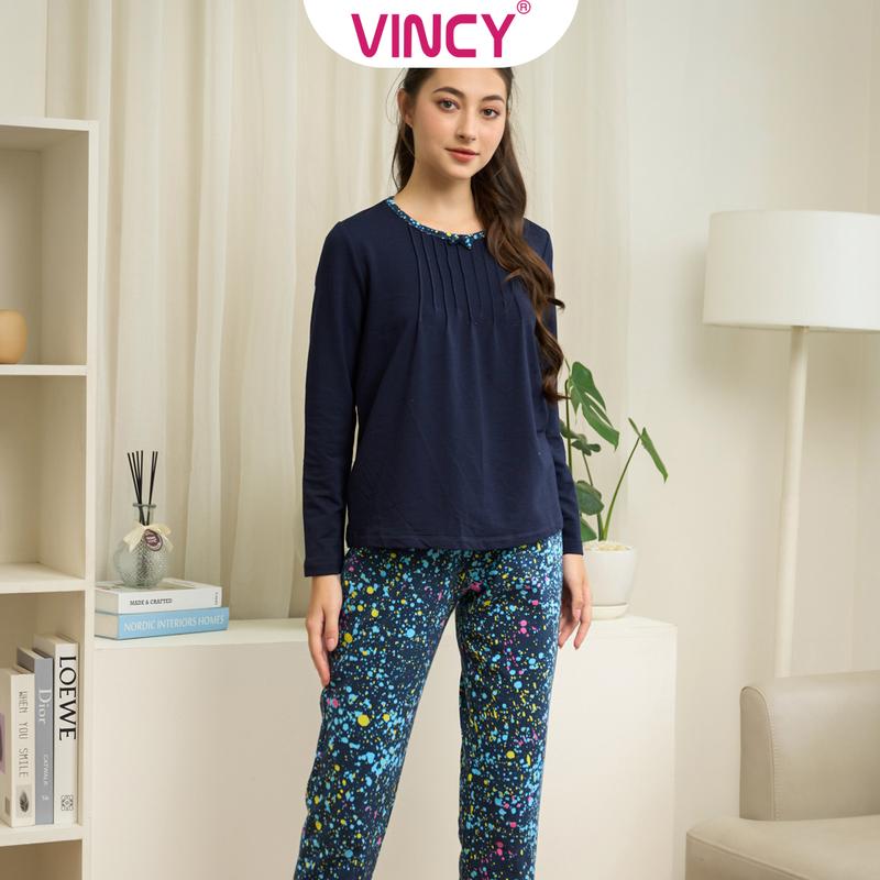 Bộ Quần Áo Thun Dài Nữ Vincyhomewear BTD050W31 0