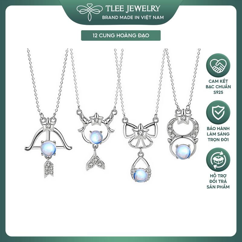 Dây chuyền ạc nữ TLEE vòng cổ  12 cung hoàng đạo đính đá đổi sắc lấp lánh TLEEJEWELRY D0257