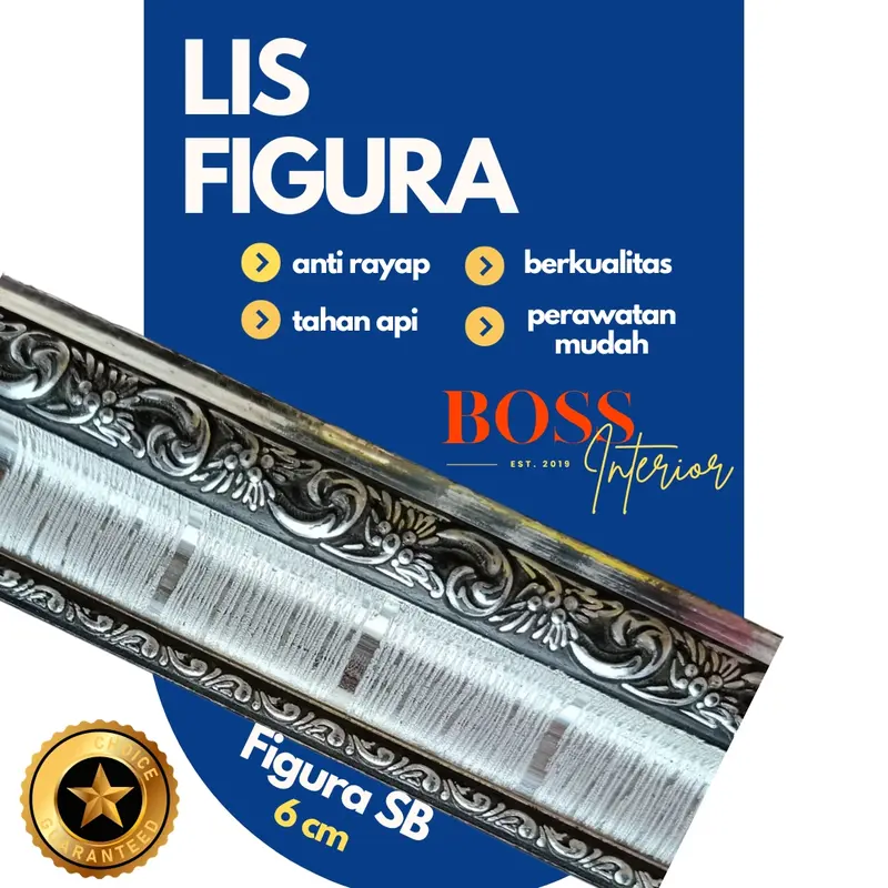 Lis Pinggir Figura Batangan | Frame Pigura Warna Silver Gold | List Siku Figura PVC Murah 4