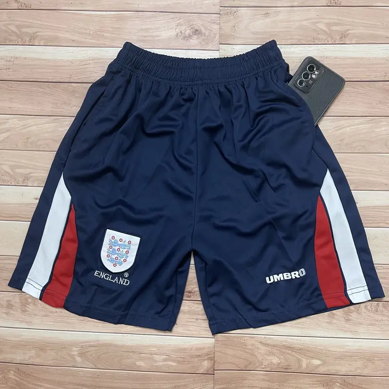 Bộ Quần Áo Bóng Đá, Áo Đá Banh Đội Tuyển Anh 1998 Quần Có Túi - Vải Polyester Gai Thái Cao Cấp 6