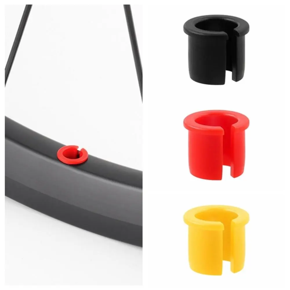 4pcs Road MTB Bike Accessories Lightweight Bike Schrader Valve Rim Plug Wheel Rim Plastic Inner Tube Adapter Rubber Plug Mini Practical Bicycle Valve Hole Adapter Mountain Bike
