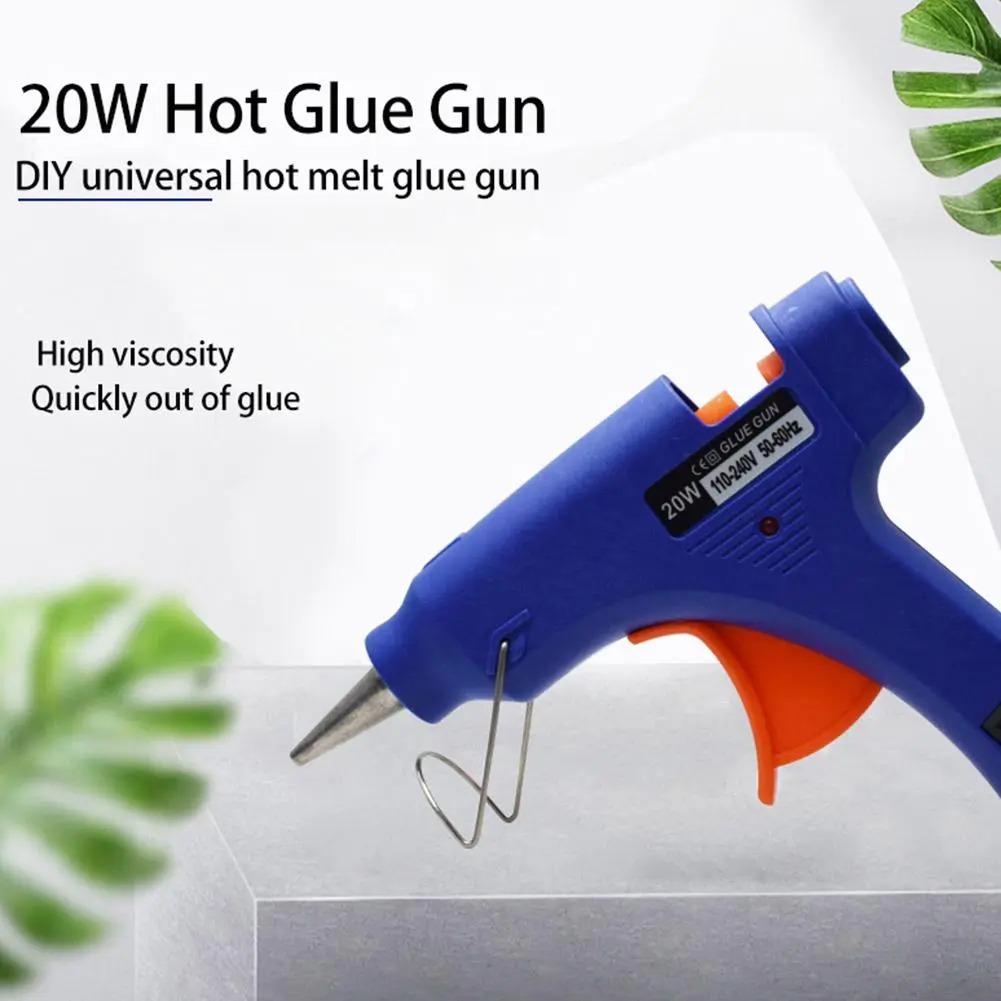 1pcs Electric Hot Melt Adhesive Tools Mini Hot Melt DIY Adhesive Tool 20W--EU Adhesive Plug D4P6