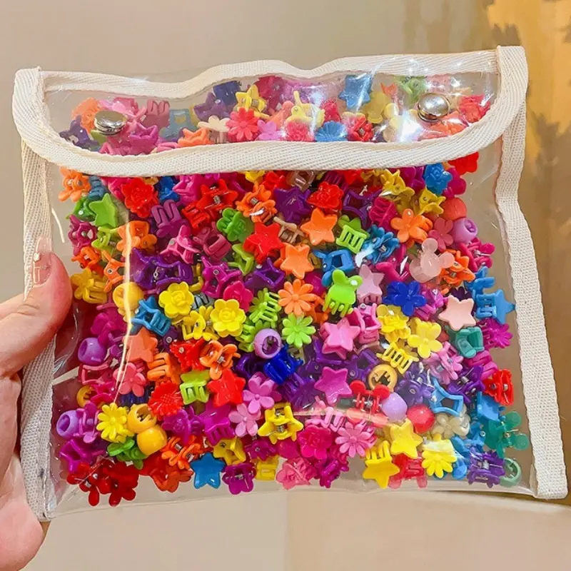 100/pcs Dopamine Colorful Kids Hairclips Small Size Baby Hair Clips Cute Small Clips Gift Hair Accessories for Girls