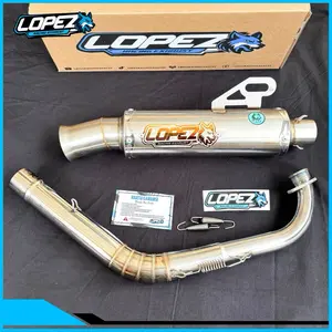 LOPEZ RACING  Type LA-01 Knalpot Salemba Ceklis Jungstyle Original LOPEZ Slincer Motorcycle Karbu Motor