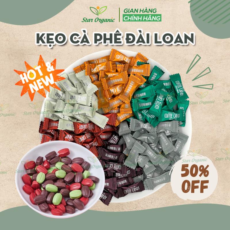 Kẹo Cà Phê Coffee Candy Đài Loan 100 Viên - Kẹo Cafe Không Đường Kẹo Cafe Kẹo Cà Phê Sữa kẹo không calo Ăn Vặt Food