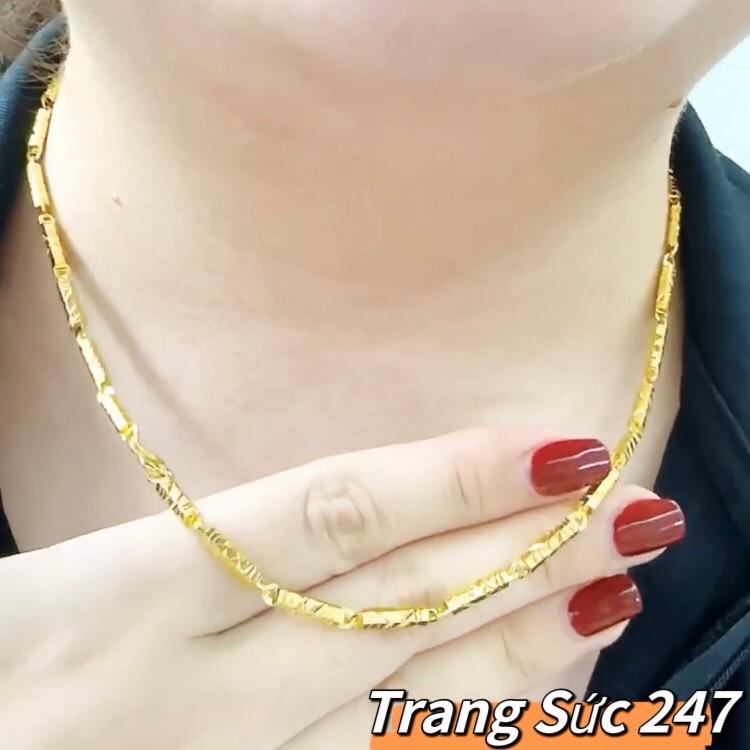 Dây Chuyền Ống Trúc 1 Lượng Màu 18 Trang Sức, xài đời đời ko đen 2