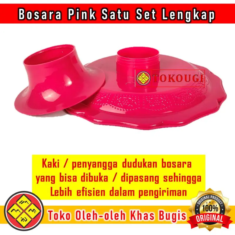 [COD] Bosara Satu Set Khas Bugis Makassar Lengkap Warna Pink 5