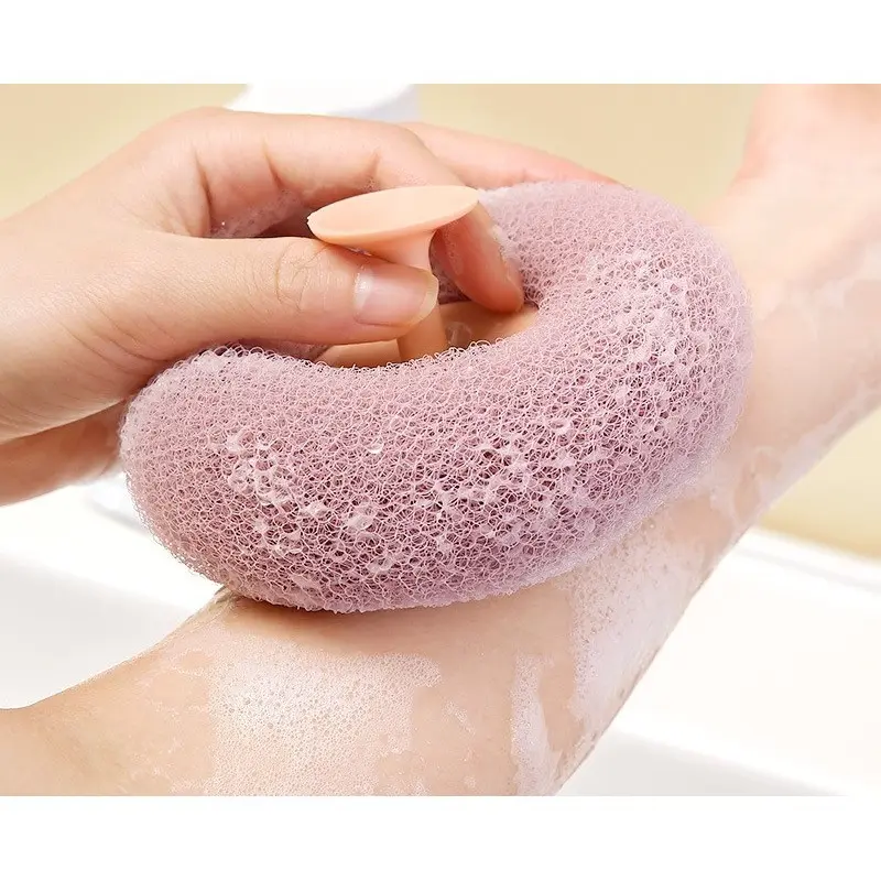 Spons Mandi Jaring Lembut Bentuk Bola Gosok Busa / Bath Ball Body Scrubber / Alat Bantu Pembersih Penggosok Kotoran Daki 3