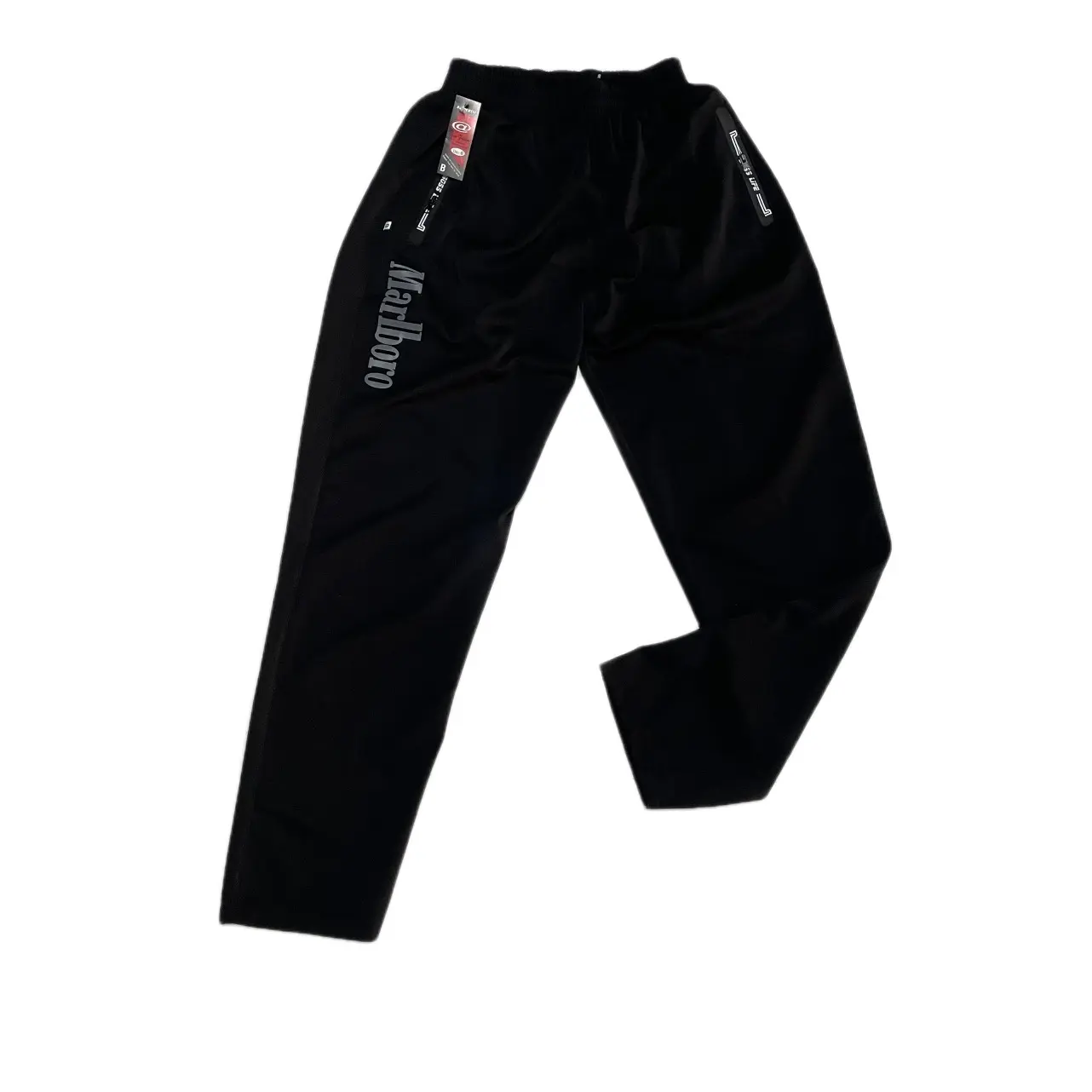 Quần dài thể thao thun poly co dãn 4 chiều đen trơn [ ống bo & ống suông ] Sport