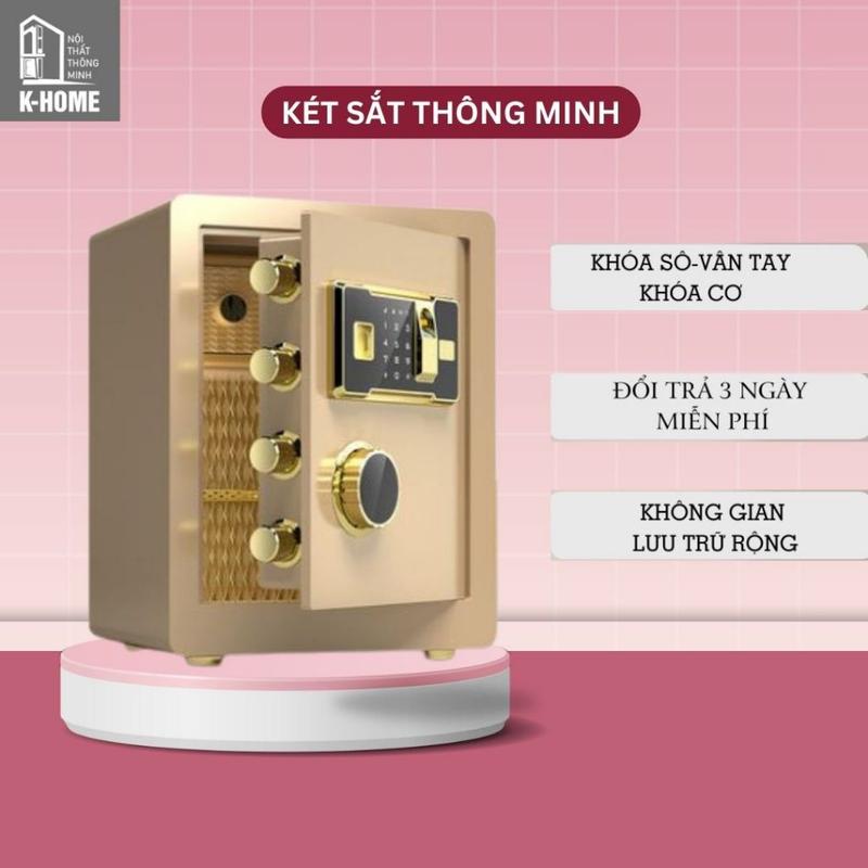  Két Sắt Gia Đình Thông Minh Két Sắt Vân Tay Đựng Tiền Đựng Giấy Tờ A4 Thoải Mái Rộng Rãi Két Sắt mini Chống Trộm Chống Cháy 