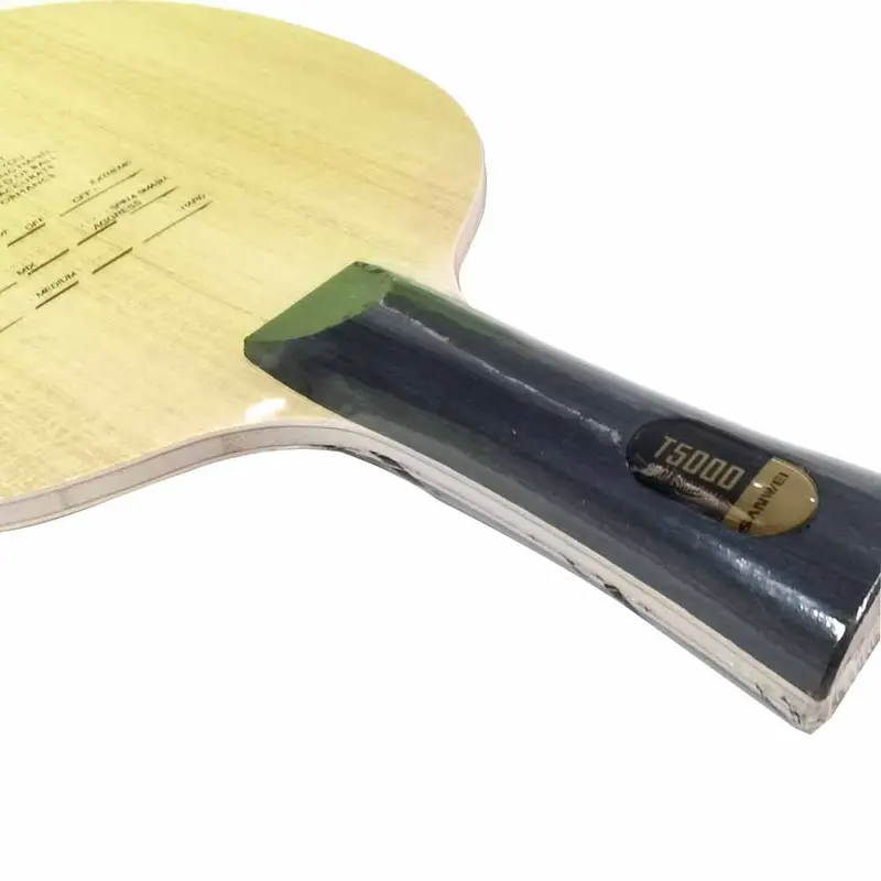 Lưỡi Vợt bóng bàn, SANWEI T5000 CARBON Chính Hãng, 5 + 2 Carbon, Cao su RXTON 1, Đen và Đỏ, Lưỡi bóng bàn T5000 5