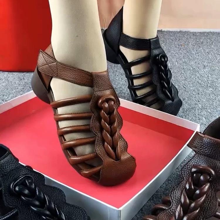 Sand DK17 new 2025 quai dán đế thấp - Giày Sandal DK17 quai dán đế thấp 2