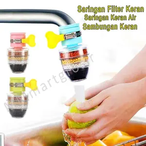 Saringan Filter Keran Air / Saringan Keran Air  Plastik / Sambungan Keran / Penyaring Air  Karbon / Merah Hijau