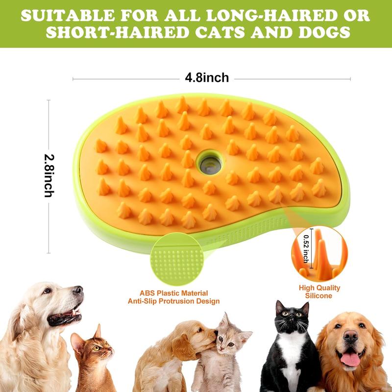 TikTok Shop Cat Steam Brush for Shedding 3 in 1 Water Dog Brush Pet Spa Brush for Dogs Cats Spritz Defur Comb Steamy Pet Brush Pet Spray Hair Removal Comb Cat Mist