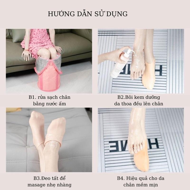 Product Introduction of [MUA 1 TẶNG 1] Tất silicon co giãn chăm sóc da chân hiệu quả Voan Nữ 4