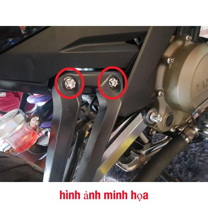 Combo 4 Ốc Salaya Inox 8li25 Gắn Gác Chân Sau Raider, Satria, Sonic, Exciter, Winner V1, Winner X V2, V3 MS4919