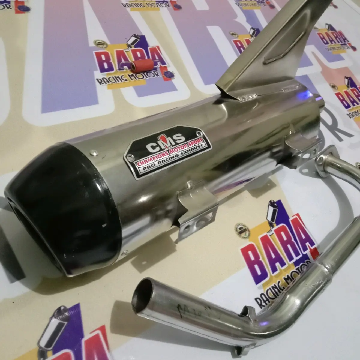 Knalpot CMS Crome bobokan Scoopy(karbu,fi/new),Genio,BEAT(street,deluxe,esp,fi,karbu,pop),Vario 110 fi/led Motor