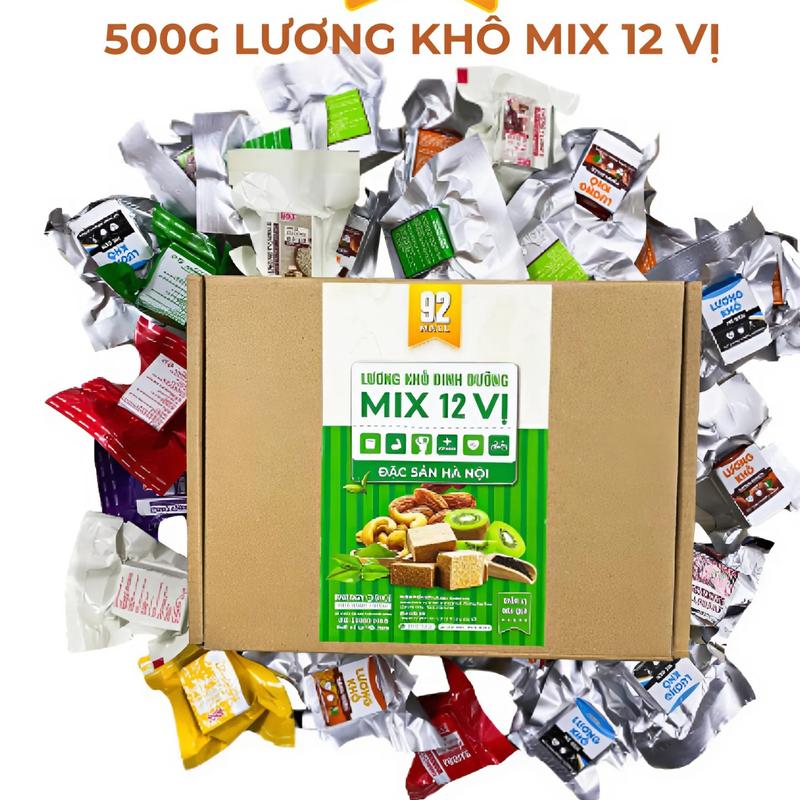 [HỘP 500G­] Lương Khô Ăn Kiêng Yến Mạch Cho Người Tiểu Đường Giảm Cân Ăn Vặt Snack Food