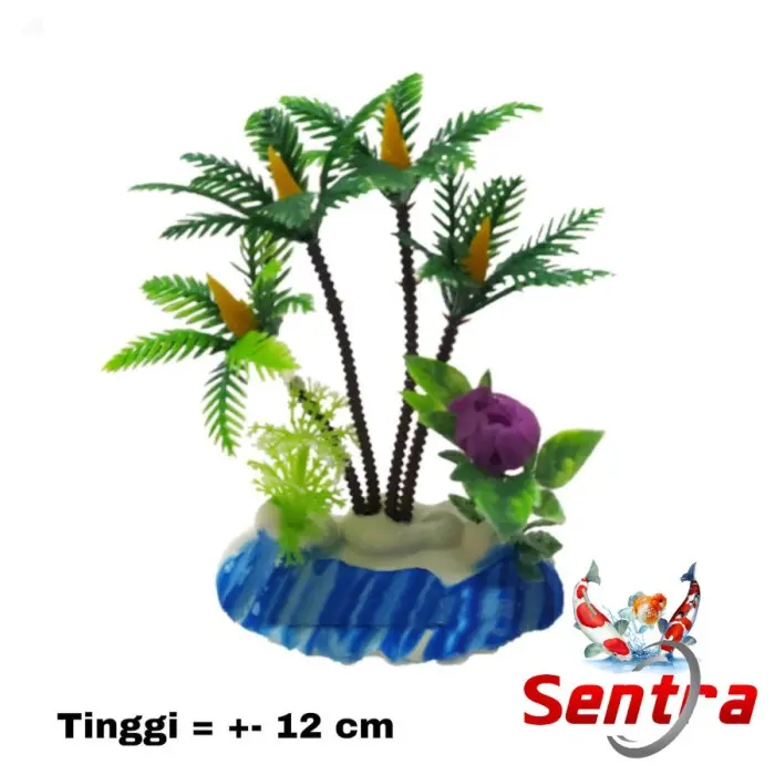 Hiasan Aquarium Aquascape Nyiur 4 batang