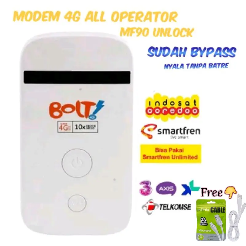 MODEM MIFI UNLOCK Bisa Semua Kartu Type MF90 (Free Kabel Data) 0
