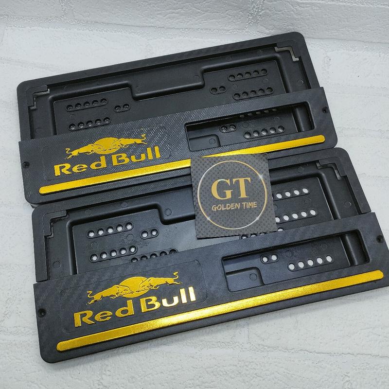 Product Introduction of Dudukan Plat Nomor Red Bull List Warna Cover Plat Variasi Motor Universal 4