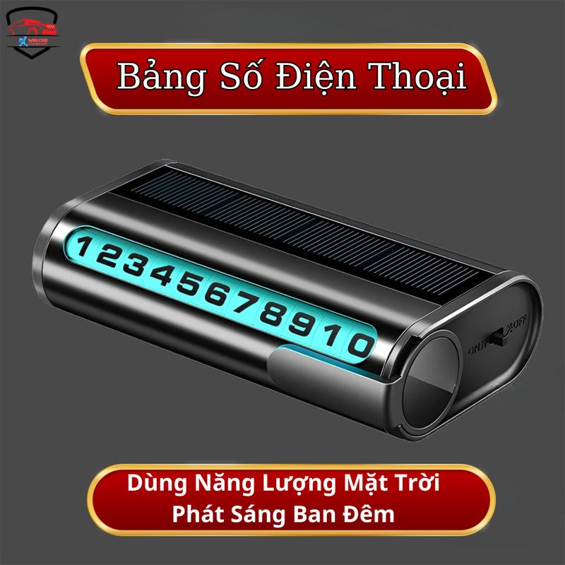 Bảng Số Điện Thoại cho Xe ô tô dùng năng lượng mặt trời, phát sáng ban đêm để taplo xe hơi Nội Thất trang trí xe ô tô
