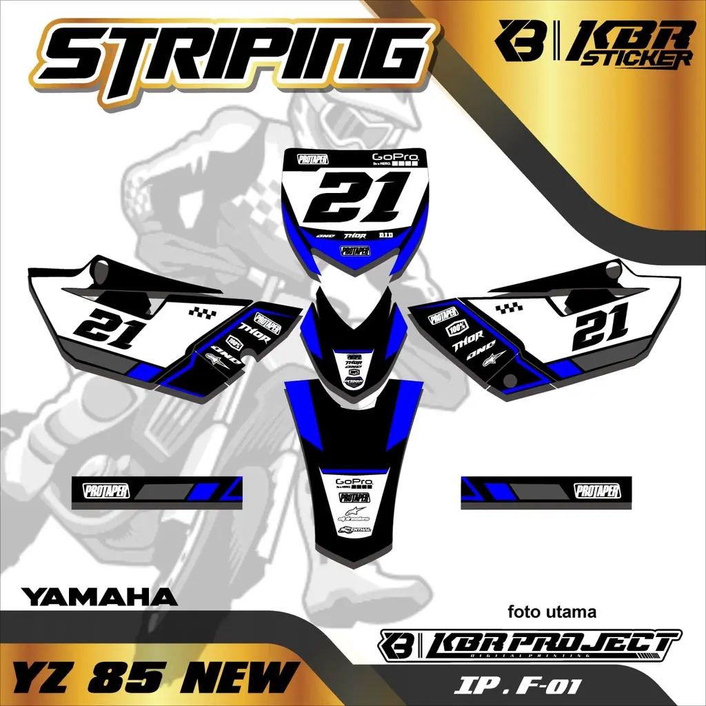 YZ 85 NEW (COD) STICKER STRIPING MOTOR YZ 85 NEW Design Terbaru.01