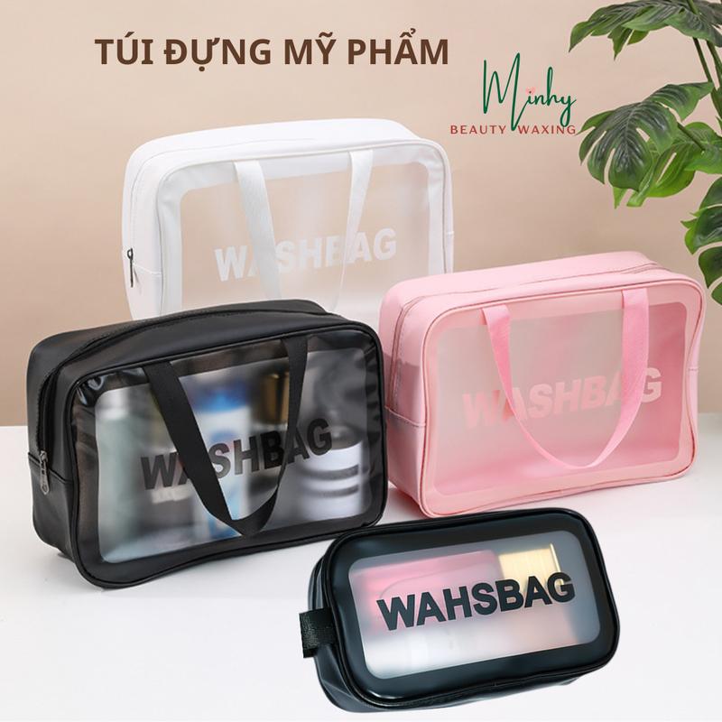  Túi đựng mỹ phẩm đồ make up WAHSBAG trong suốt không thấm nước 