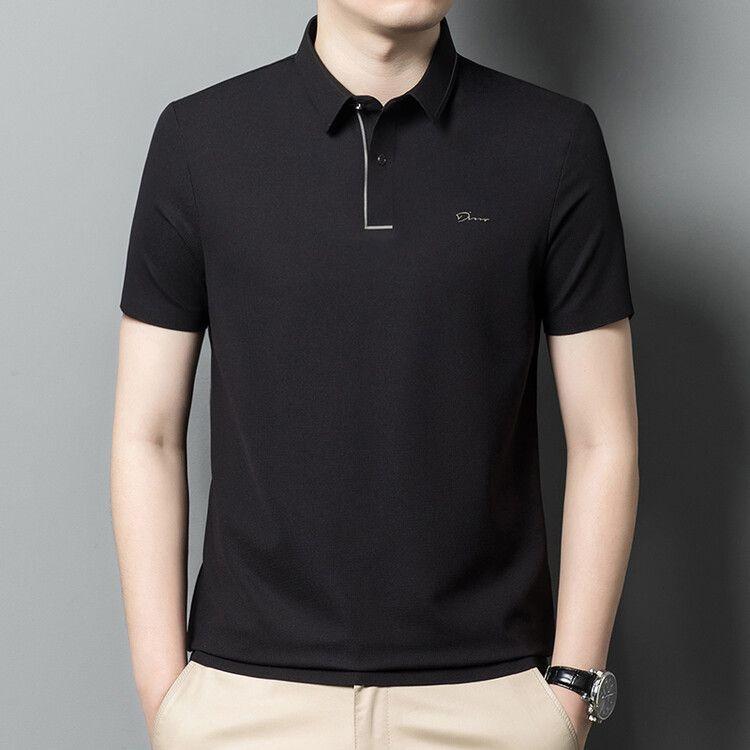 Product Introduction of Áo Thun Nam Ngắn Tay Mùa hè, 100% Cotton Thật, In Ve Áo Nặng, Áo Polo, Dễ Phối Đồ Dáng Rộng Vừa Vặn, Tay Lửng Áo, Dành Cho Nam Giới Menswear Có Cổ 23