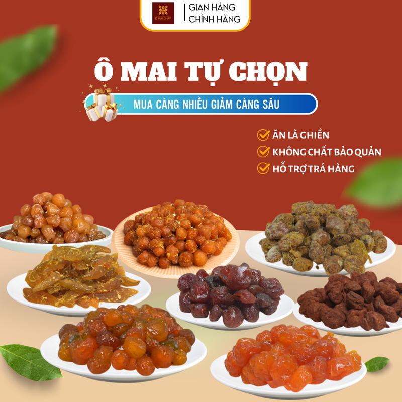 Combo mix 3 loại Ô Mai Xí Muội Ô Mai Cháy Đặc Sản Hà Nội 300g - Tuyển chọn từ trái cây tươi ngon và gia vị truyền thống