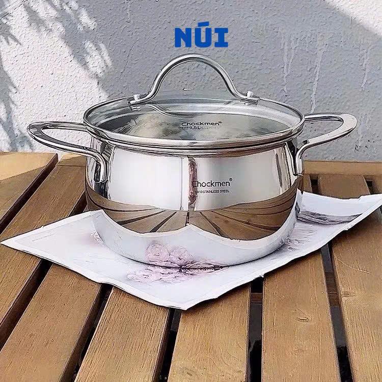Nồi Canh Chockmen Inox Cao Cấp 16cm 20cm - Nồi Hầm Kho Thịt Kho Cá - Nồi Bếp Từ