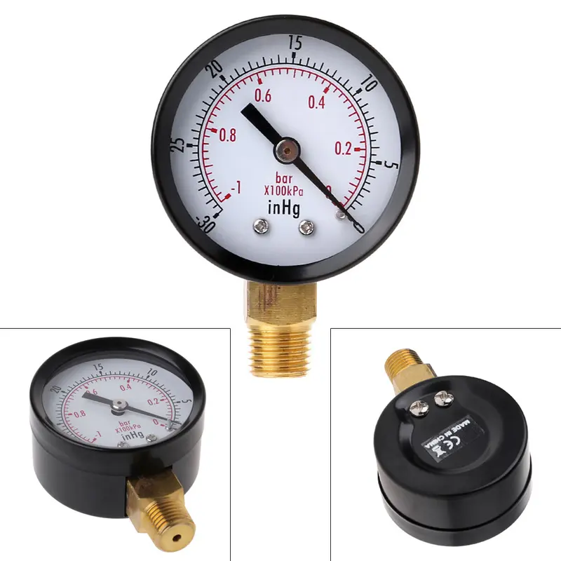 Áp Kế Chân Không Cầm Tay, Đồng Hồ Đo Áp Suất 0-30psi 0-2bar, Hiệu Suất Ổn Định Mini, Đồng Hồ Đo Mặt Số Quy Mô Kép, Màn Hình Kỹ Thuật Số 7