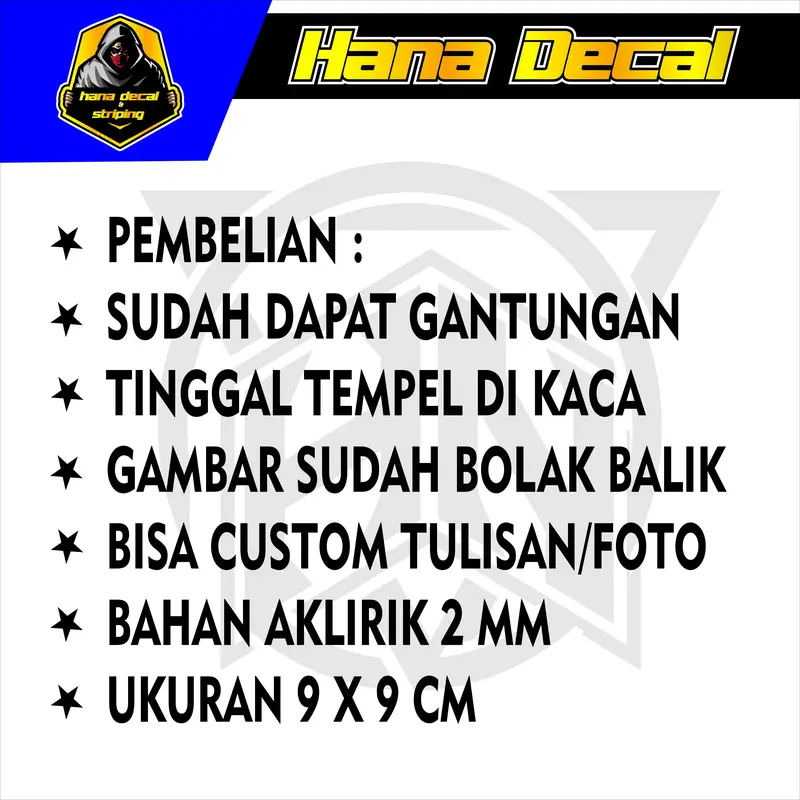 GANTUNGAN VARIASI KACA MOBIL AKRILIK GANTUNGAN KACA MOBIL TRUK BEBAS CUSTOM 2