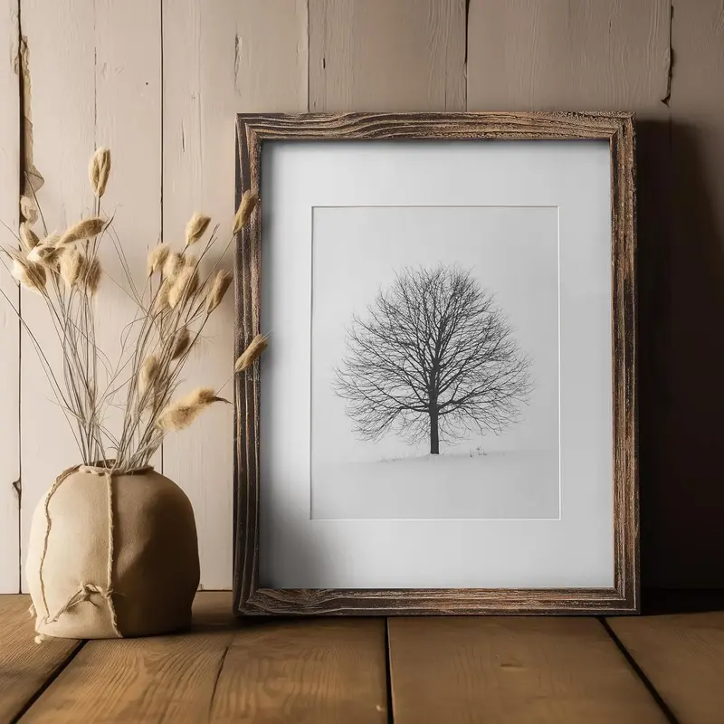 Wooden Photo Frame, 2 Counts/set Farmhouse Style Photo Frame with Mat, Wall Hanging Photo Display Frame for Home Office Decor 8