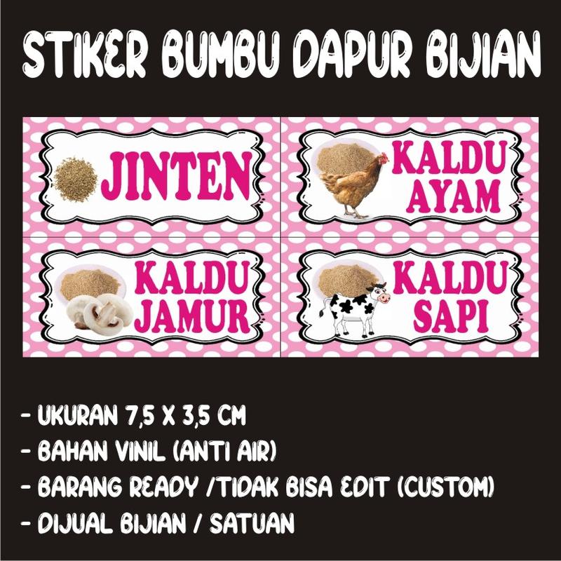 Product Introduction of (KODE S13 ) STIKER BUMBU|LABEL BUMBU|STIKER BUMBU DAPUR|NAMA BUMBU|BUMBU DAPUR|BUMBU REMPAH|STIKER WATERPROOF|STIKER TAHAN AIR DAN MINYAK 49