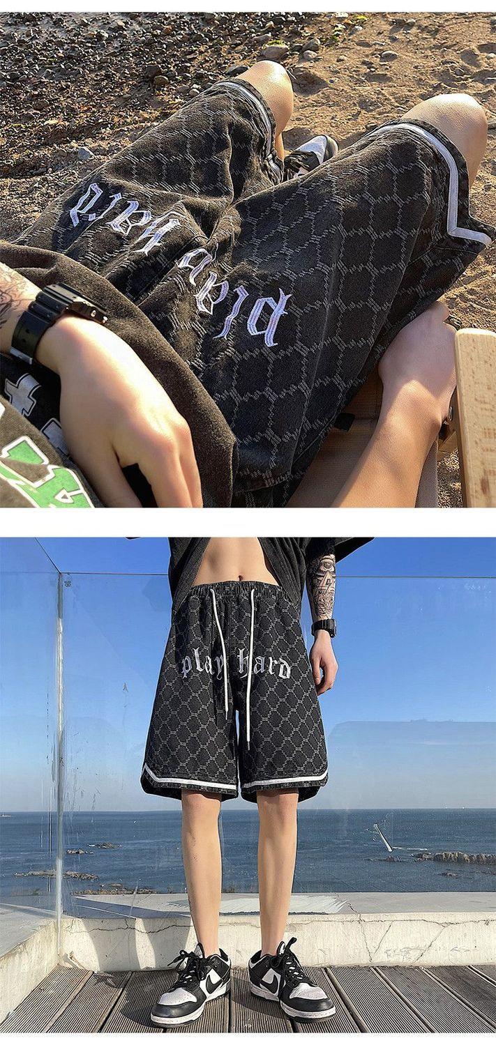 Product Introduction of 20252025 [Versatile Street Style] Cool Five-Point Denim Shorts for Men, Ins Trendy Versatile Outdoor Pants, Men's Summer Thin Loose Street Style Shorts 7
