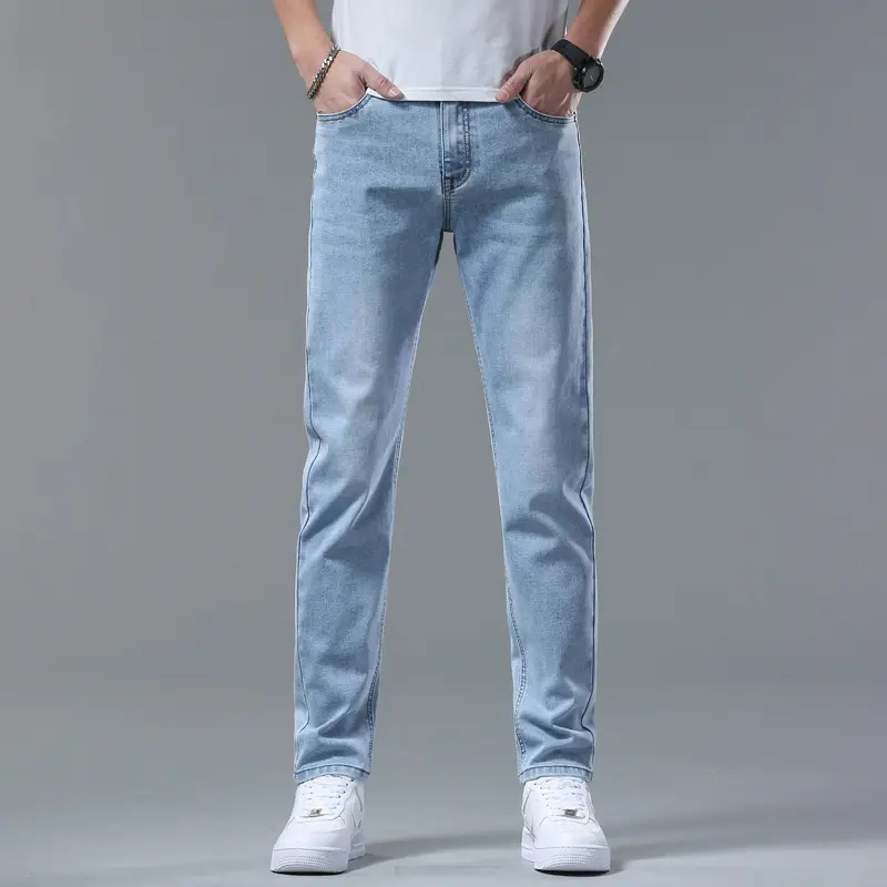 GINGTTO Homme Jeans Slim Fit Jogger Denim Pantalon Style Jogging Ajustable Casual Style Jeans Bleu 34 GINGTTO Homme Jeans Slim Fit Jogger Denim Pantalon Style Jogging Ajustable Casual Style Jeans Bleu 34