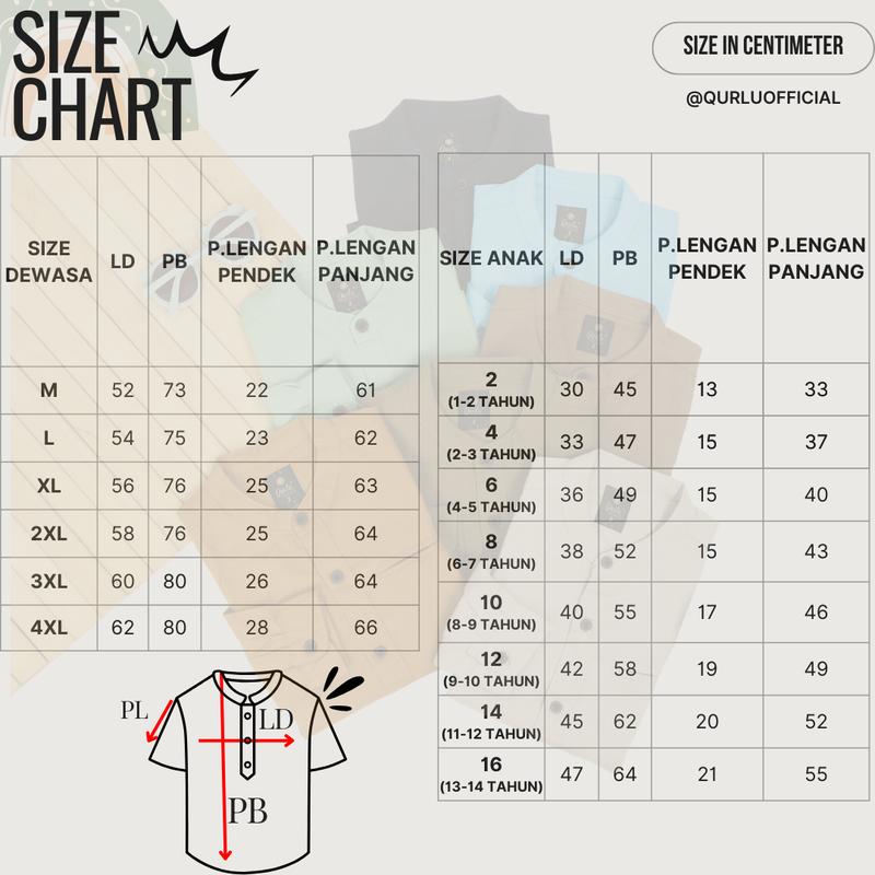 Product Introduction of Qurlu - Kemeja KERAH FORMAL dewasa/anak warna DUSTY BROWN (bisa couple ayah dan anak) 0