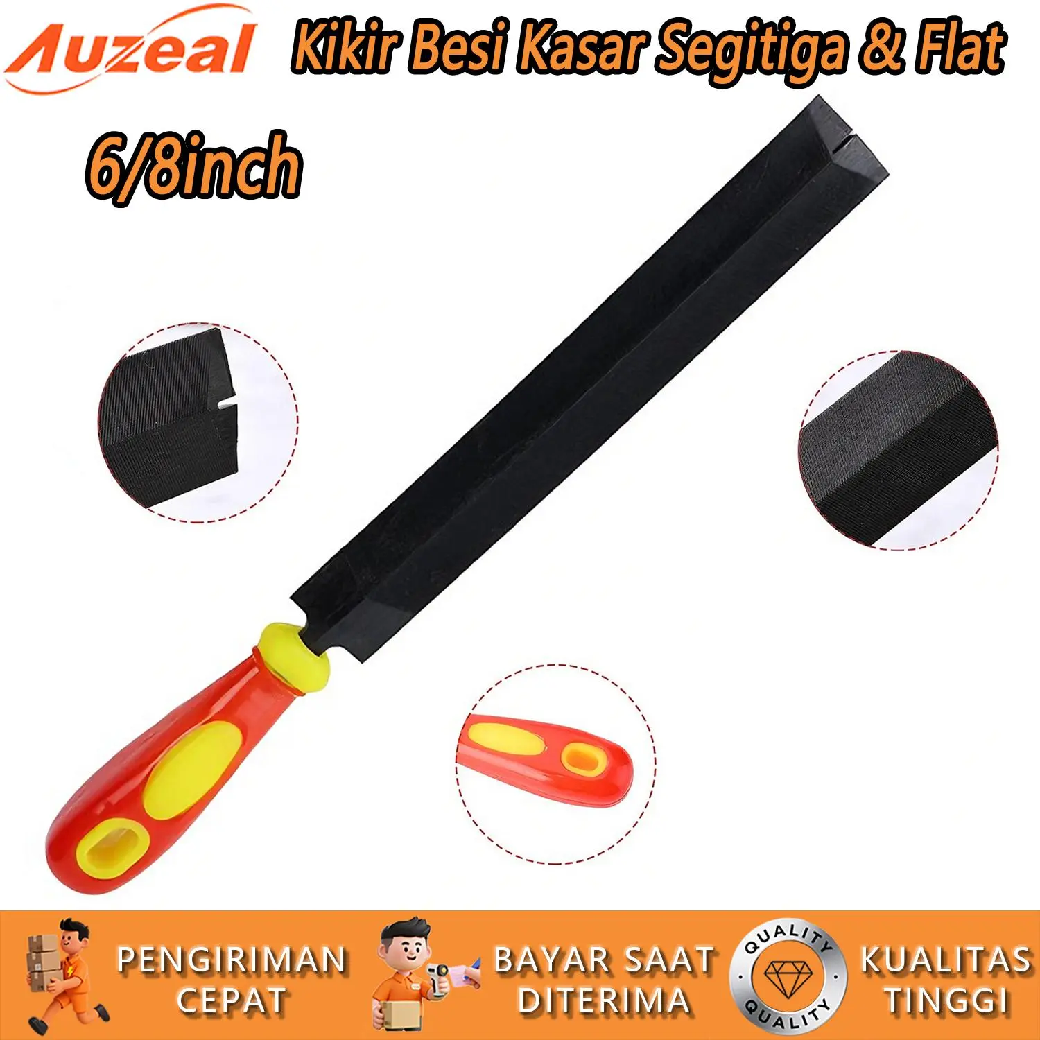 Kikir Berlian 6 Inch 8 Inch - File Baja Karbon untuk Bengkel