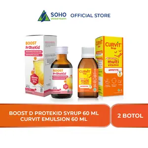[YUXI] Boost Protekid 60 ML + Curvit Emulsion Penambah Nafsu Makan Anak 60 ML