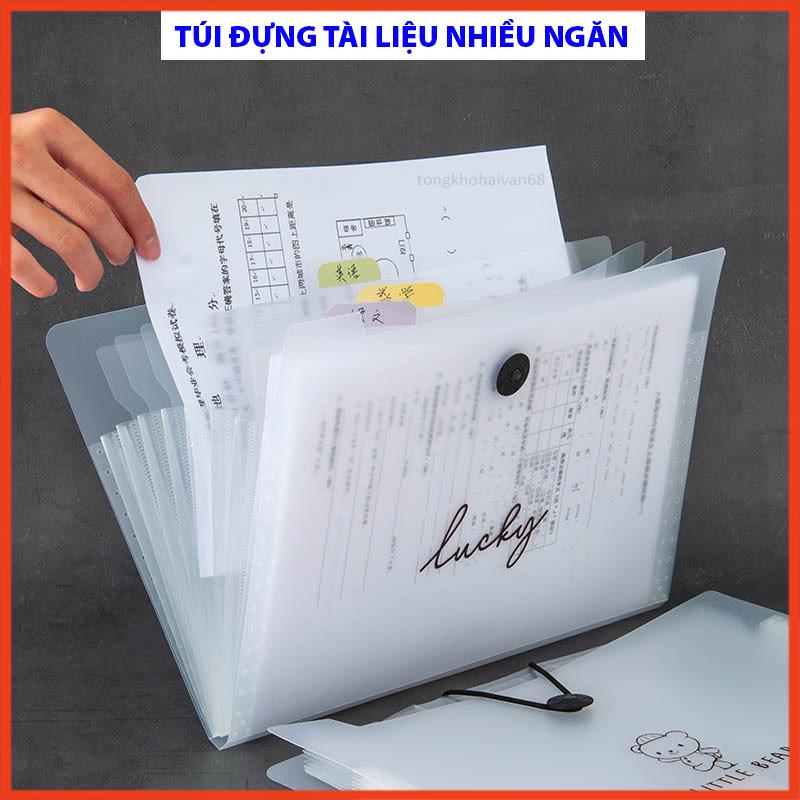 Túi đựng tài liệu nhiều ngăn cặp đựng tài liệu tệp đựng tài liệu kẹp file túi đựng hồ sơ A4 phụ kiện văn phòng phẩm