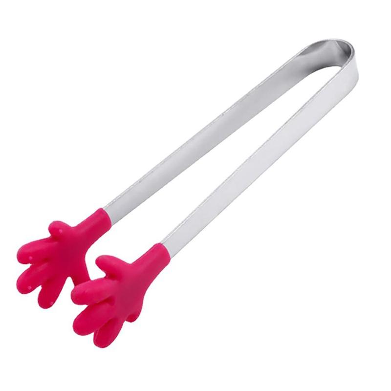 Silicone Mini Tongs (1 Piece), 5in Hand-shape Food Tongs for Ice Cube, Sugar Tongs, Kids Tongs for Serving Food, Household Kitchen Products, Kitchen Utensils, Kitchen Gadgets 0