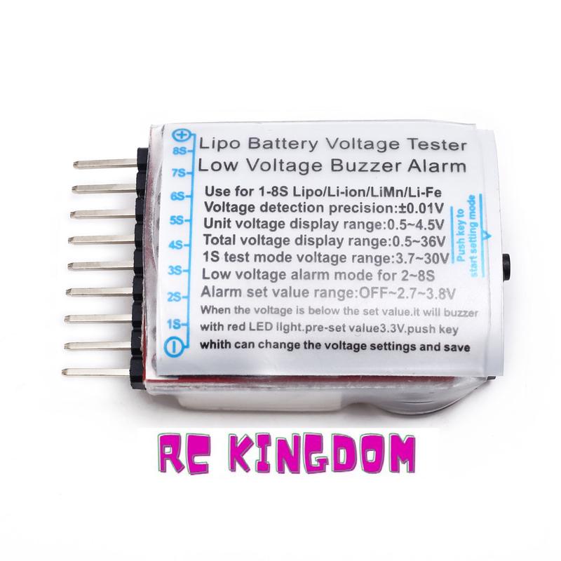 Đồng hồ đo pin tích hợp cảnh báo áp thấp pin Lipo Điều khiển từ xa 2