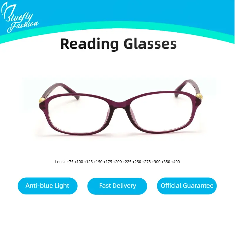 Anti-radiation Reading Glasses For Women Anti-blue Light Farsighted Eyeglasses With Grade +75 +100 +125 +150 +175 +200 +225 +250 +275 +300 +350 +400